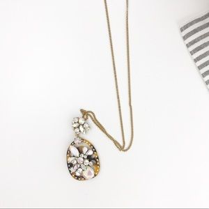 J. Crew Tortoise Shell Stone Pendant Necklace